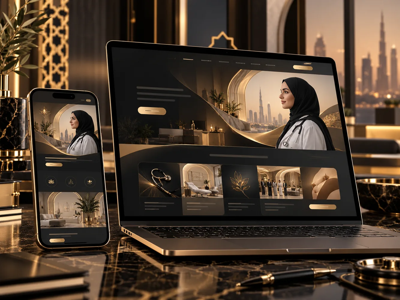 نموذج تصميم موقع طبي احترافي